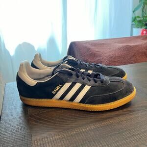Adidas black and white samba shoes size 11 men